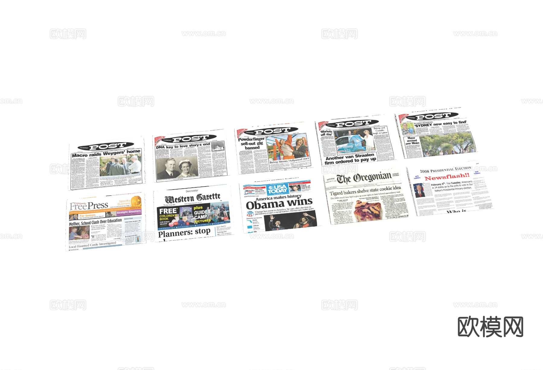 书籍 报纸 杂志su模型下载（渲染图1）