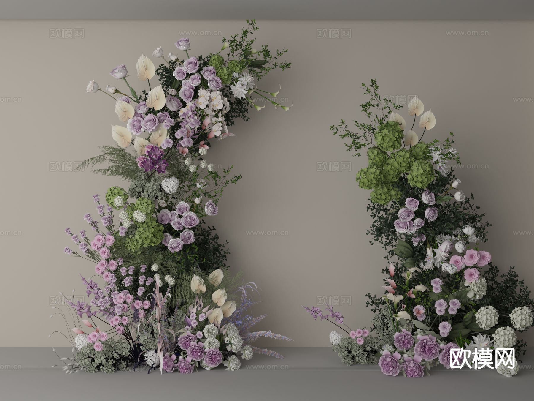 婚庆美陈 绿植 花艺 花卉3d模型