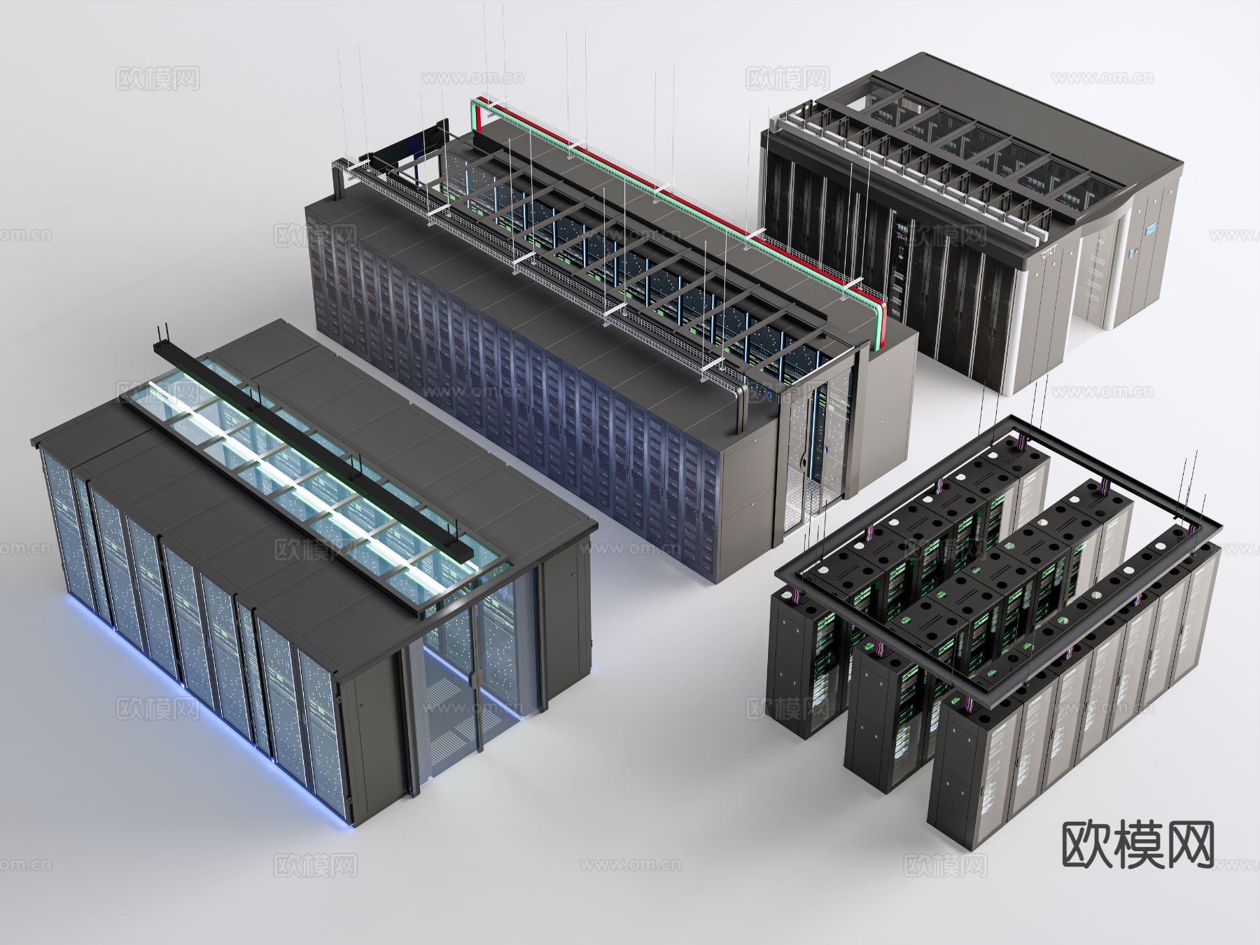 服务器机房3d模型