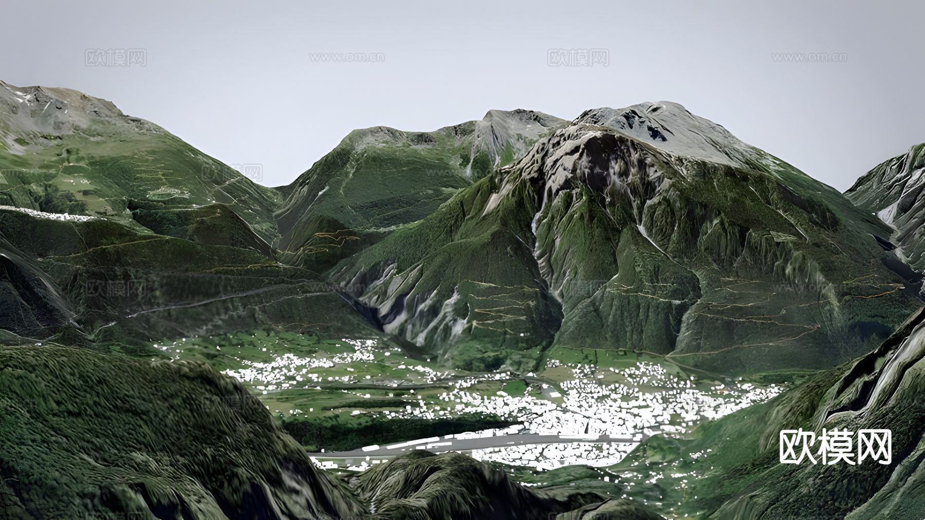 山地景观3d模型