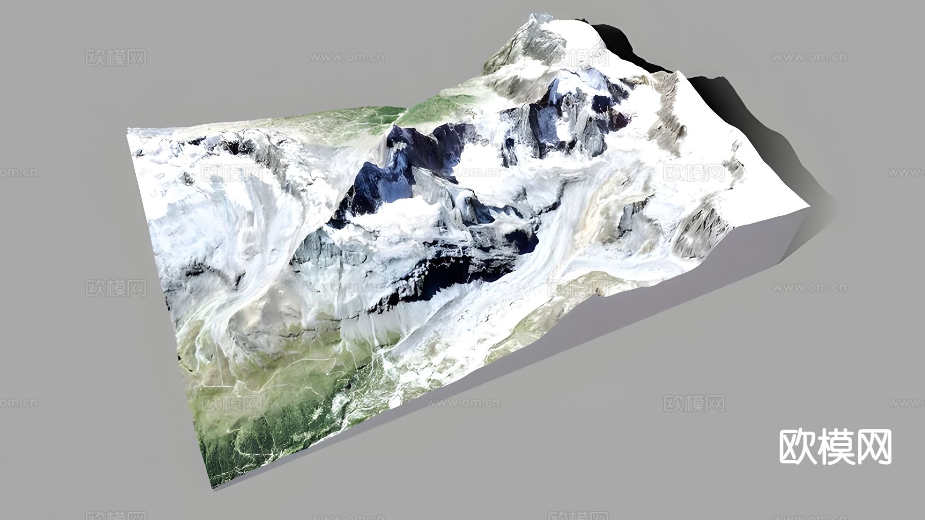 阿尔卑斯山 山地景观3d模型