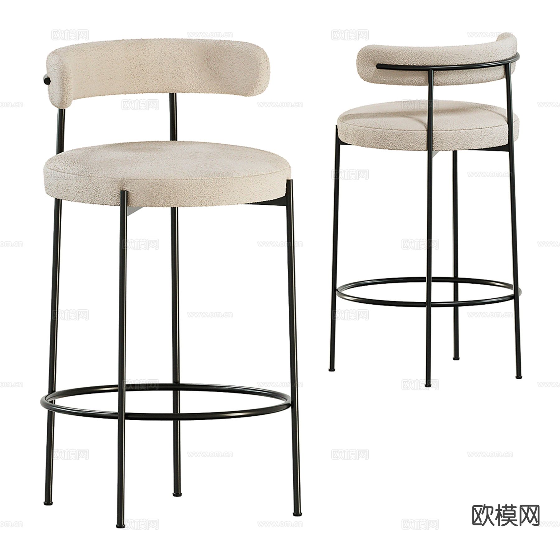 现代吧椅 吧凳 高脚凳3d模型下载