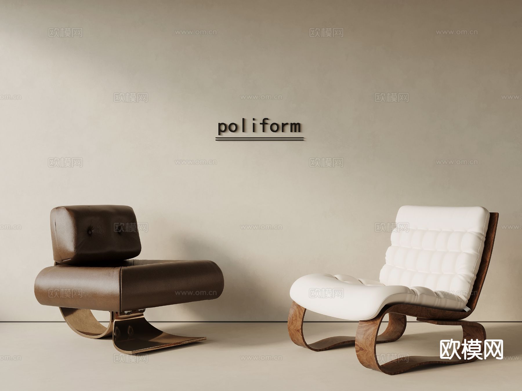 中古风休闲椅su模型下载（渲染图2）