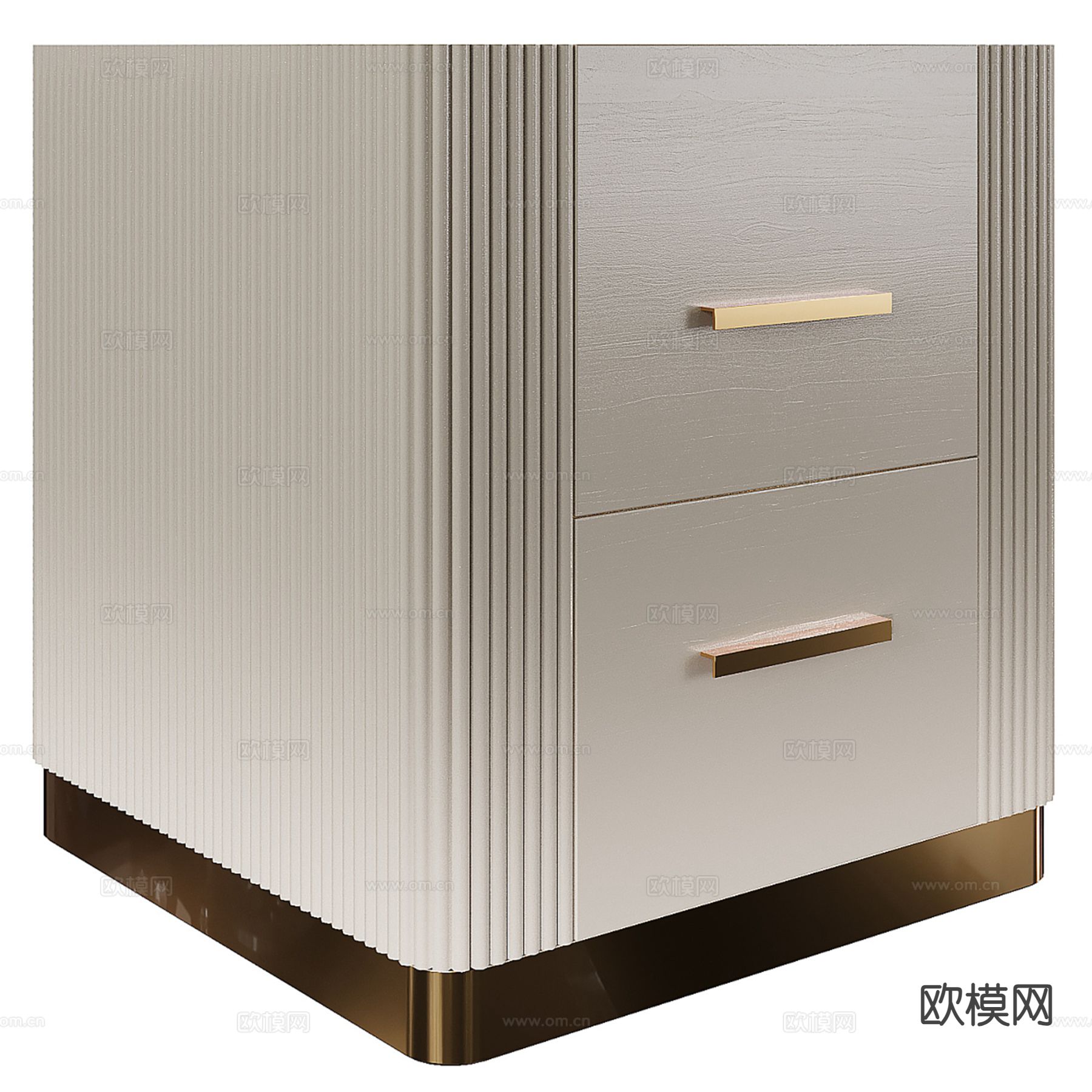 轻奢床头柜3d模型下载（渲染图2）