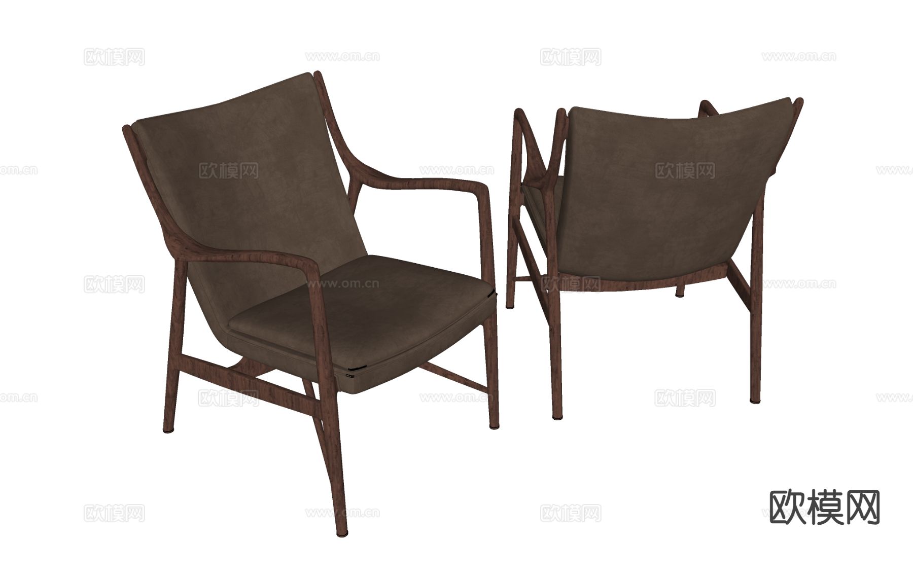 现代休闲椅su模型下载（渲染图1）