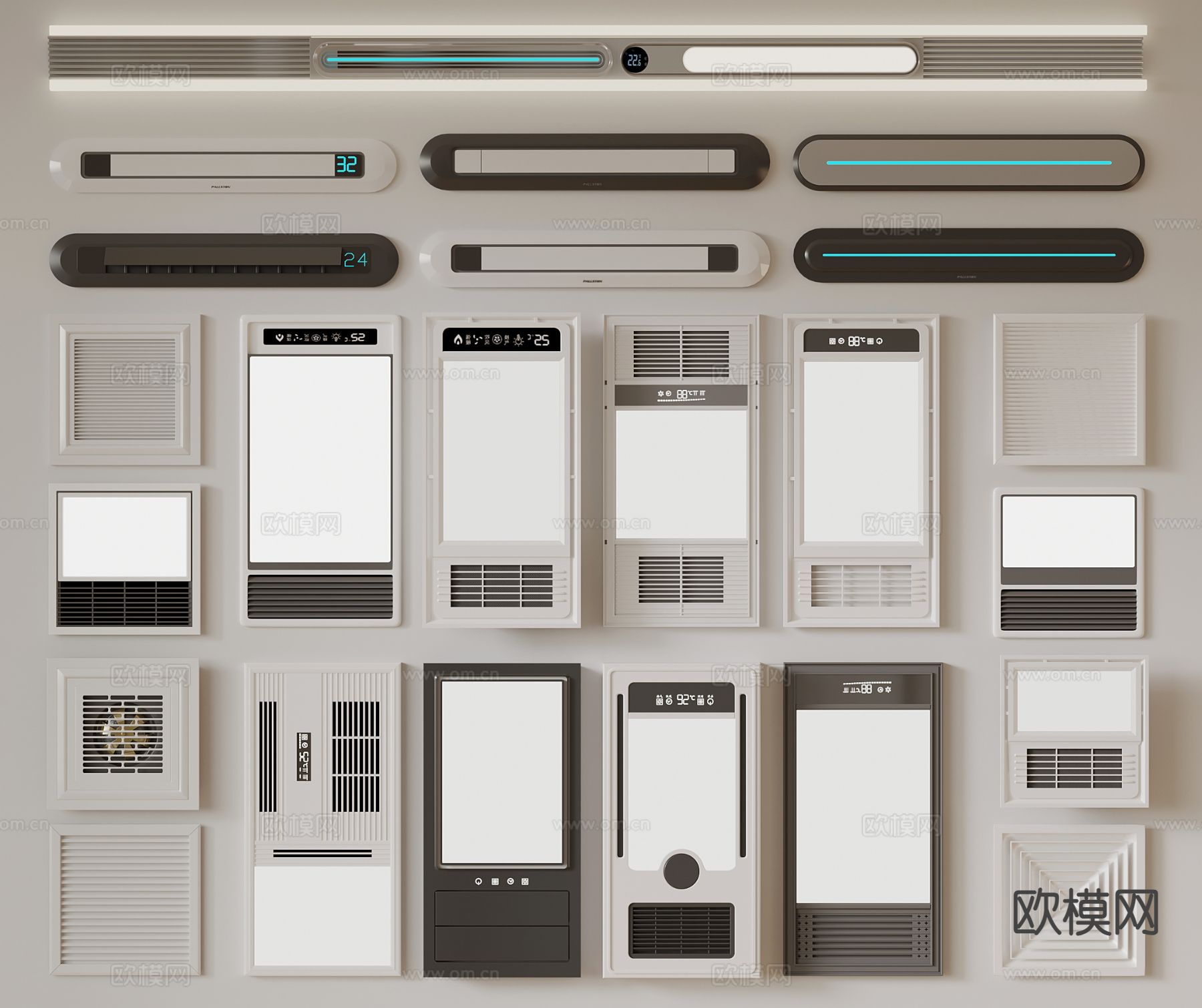 浴霸 风暖机 取暖器 通风口3d模型