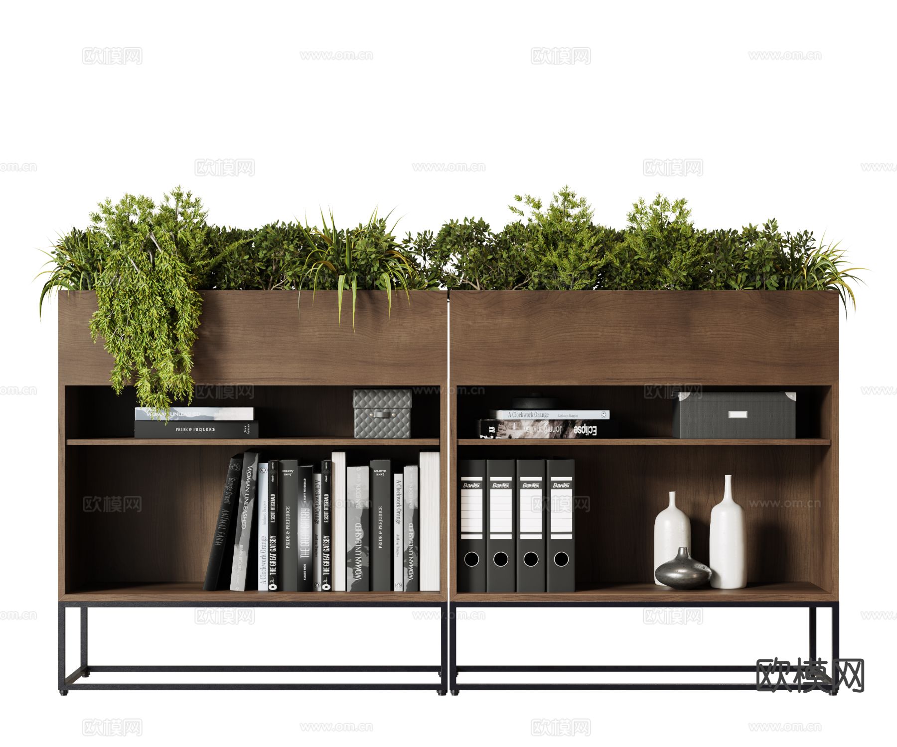 现代花箱 隔断柜 矮柜3d模型下载