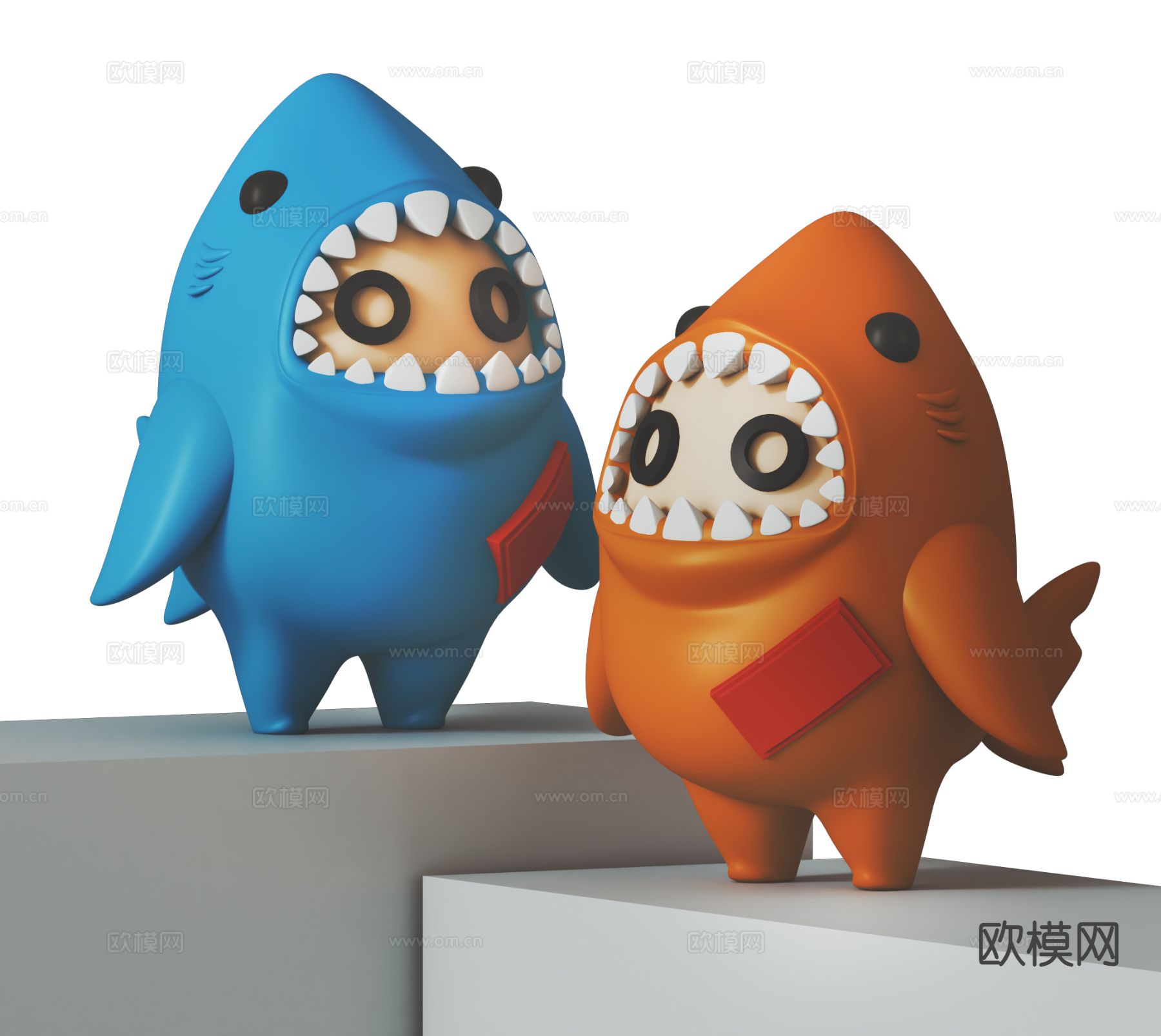 现代潮玩雕塑 卡通摆件3d模型下载