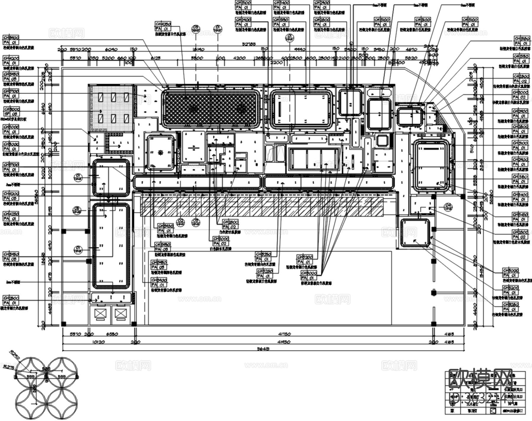 深圳坂田酒店接待会所包房办公室cad施工图下载（渲染图6）