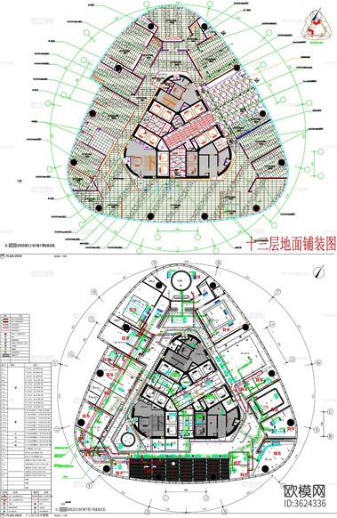 辦公空間CAD平面圖下載(渲染圖4)