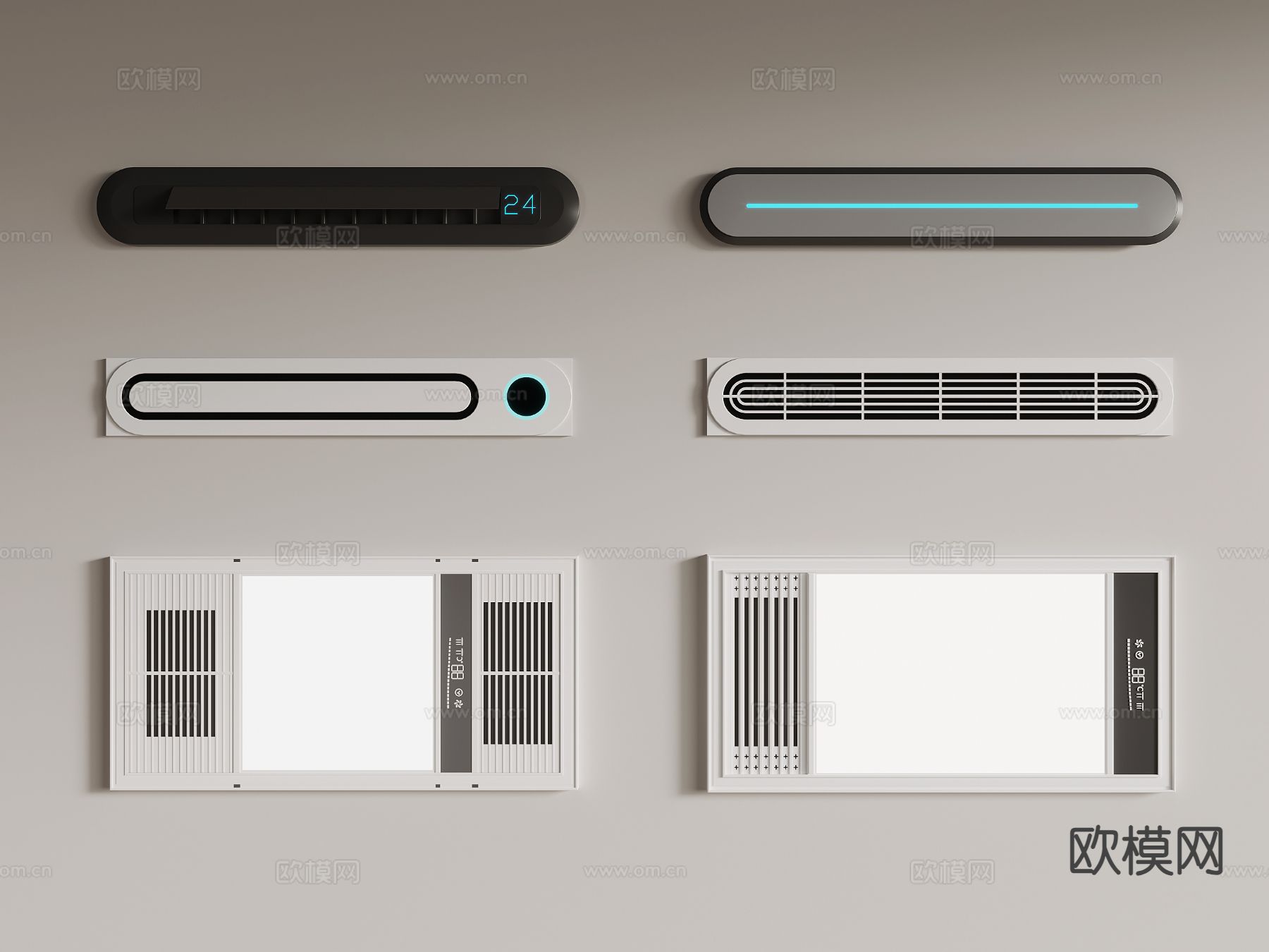 现代浴霸 取暖器 线形浴霸3d模型