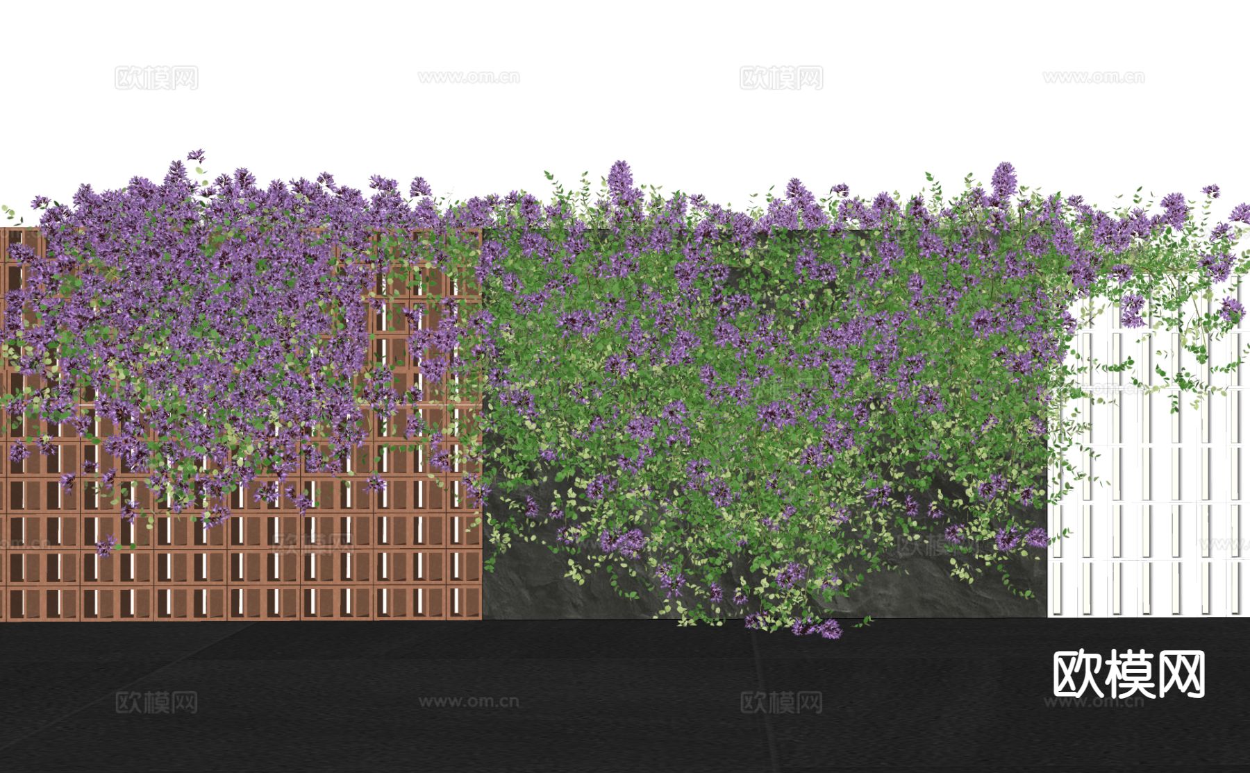 绿植墙 绿篱su模型下载（渲染图1）
