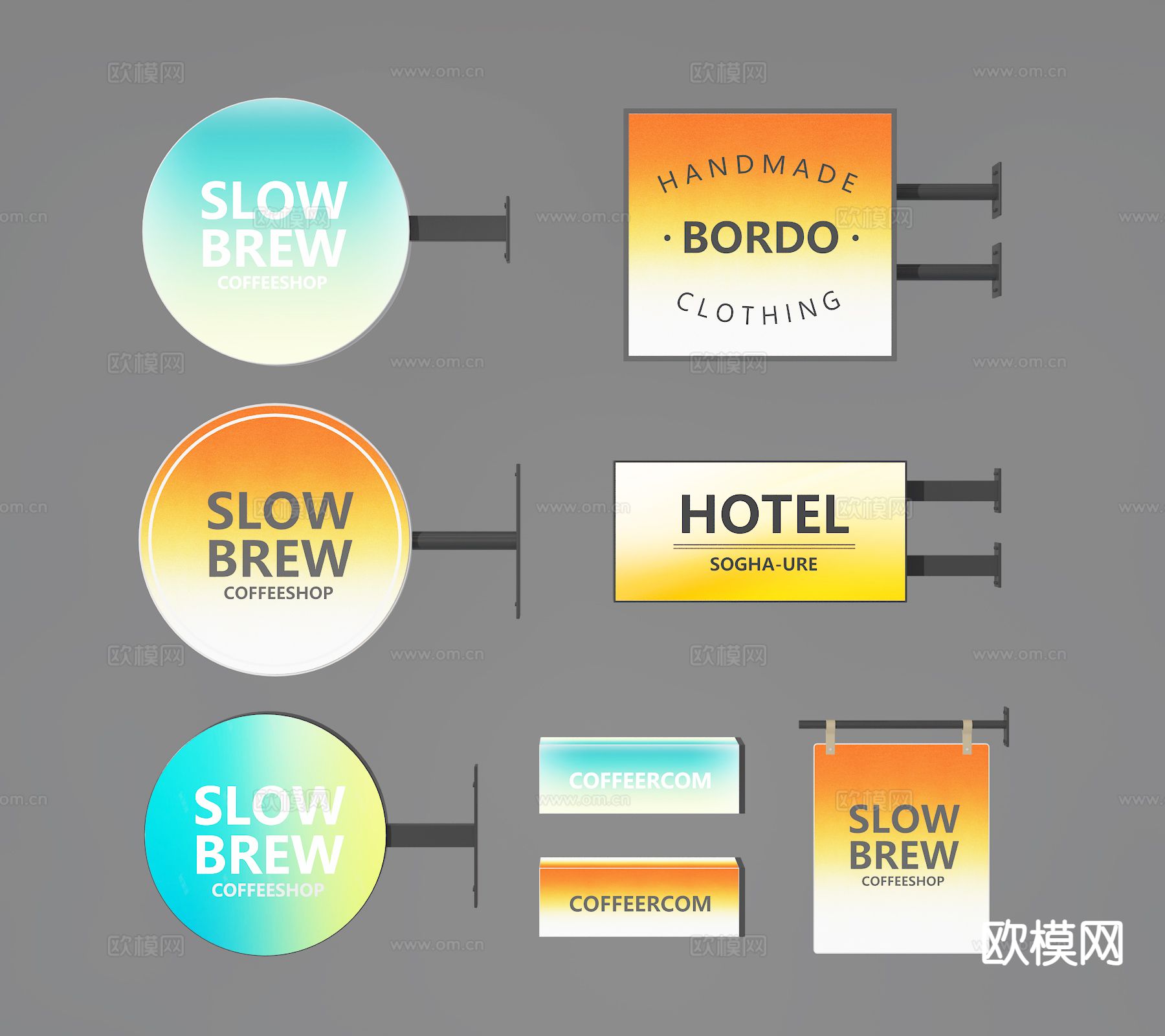 广告灯箱 装饰灯 店招3d模型