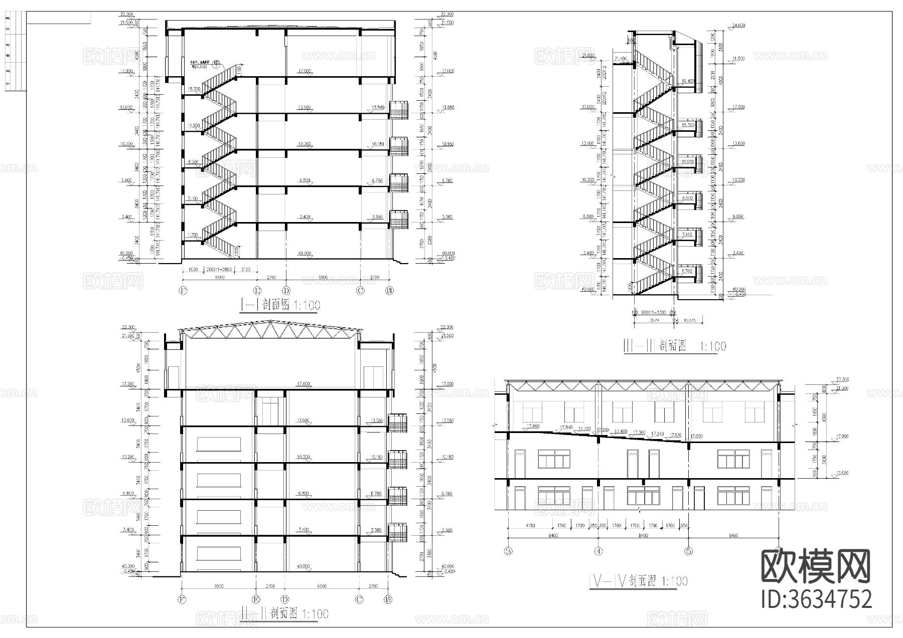 教学楼cad施工图下载（渲染图5）