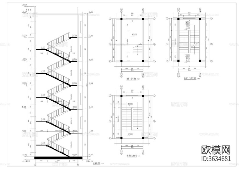 教學樓建筑圖cad施工圖下載(渲染圖8)