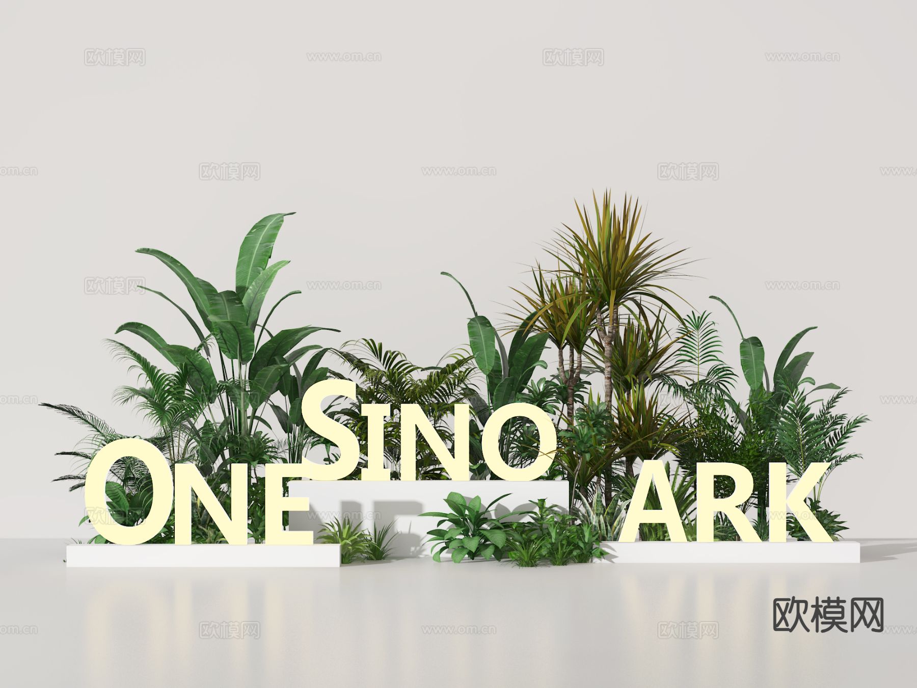 植物造景 植物堆3d模型