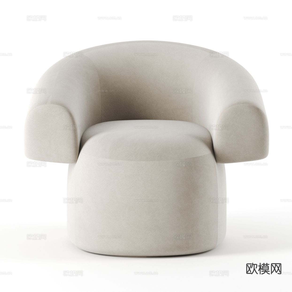 现代单人沙发 休闲沙发3d模型下载（渲染图2）