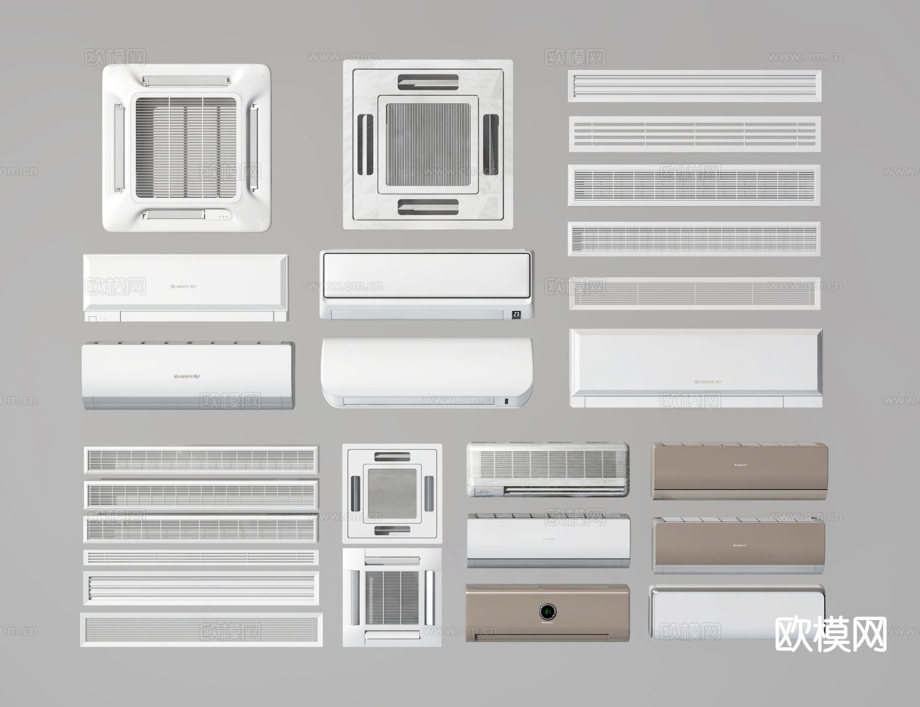 空调 壁挂空调 空调出风口3d模型