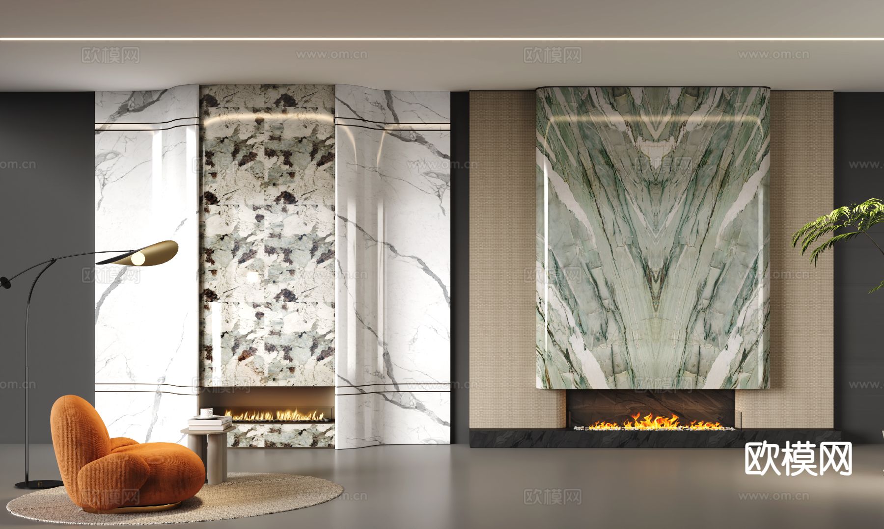 现代壁炉 装饰壁炉su模型下载（渲染图4）