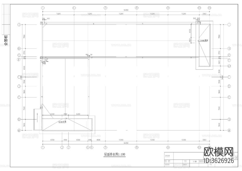 培訓(xùn)中心教學(xué)樓CAD施工圖下載(渲染圖5)