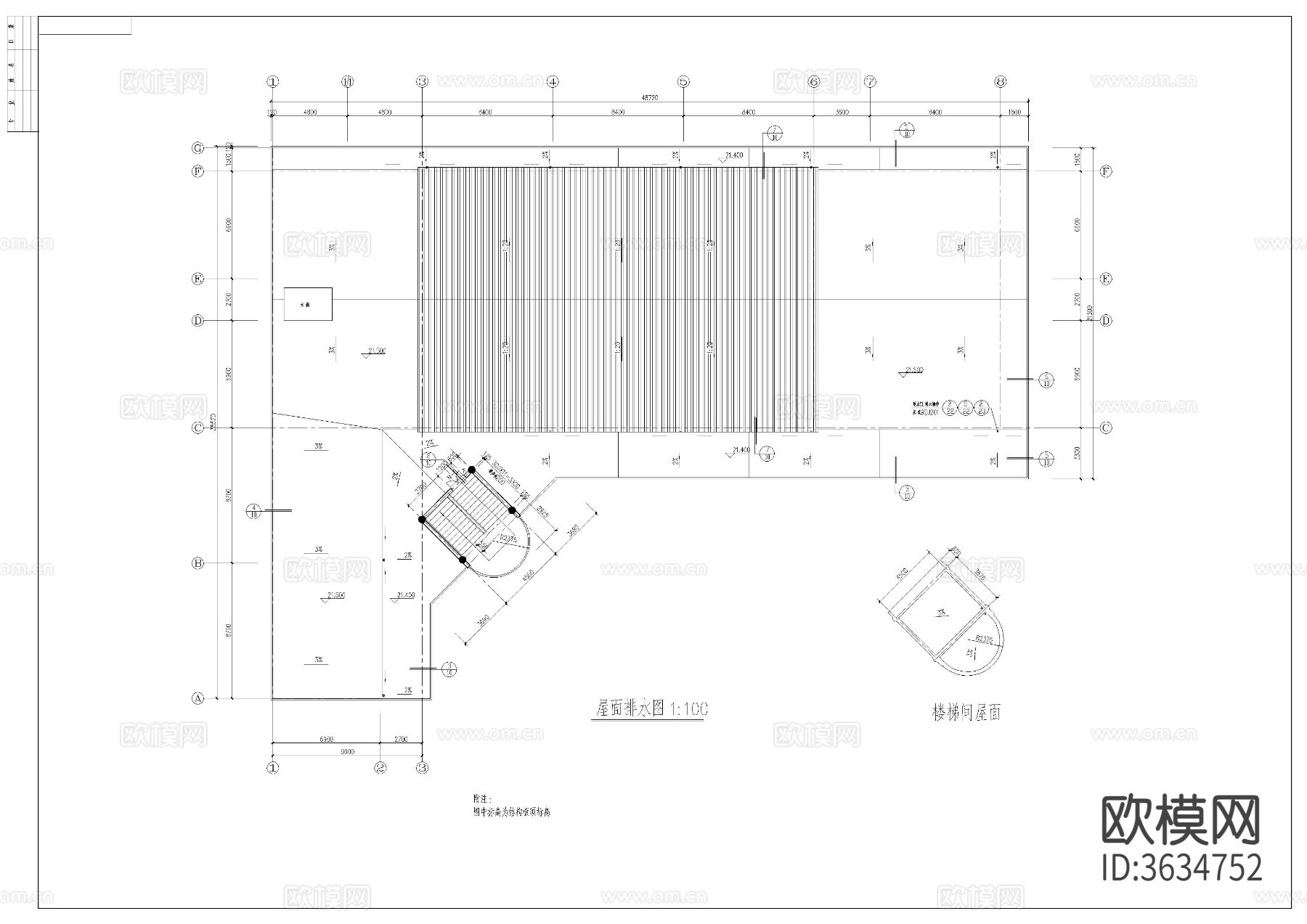 教学楼cad施工图下载（渲染图7）