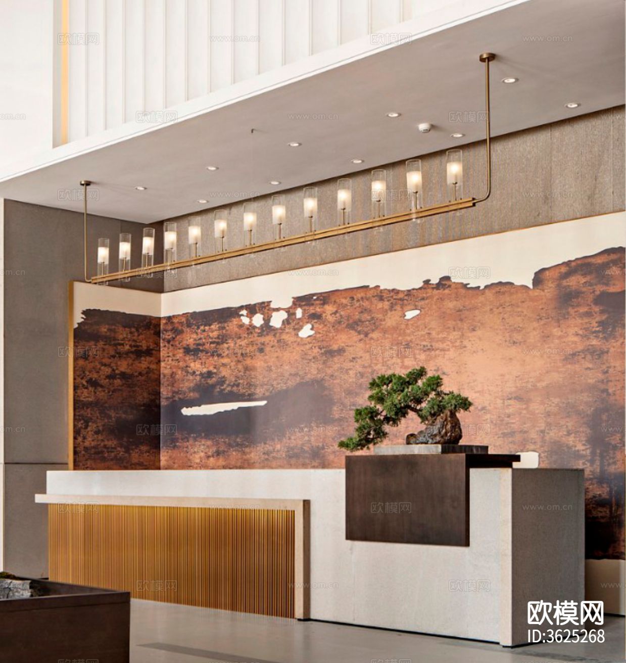 前台 接待台节点大样图下载（渲染图1）