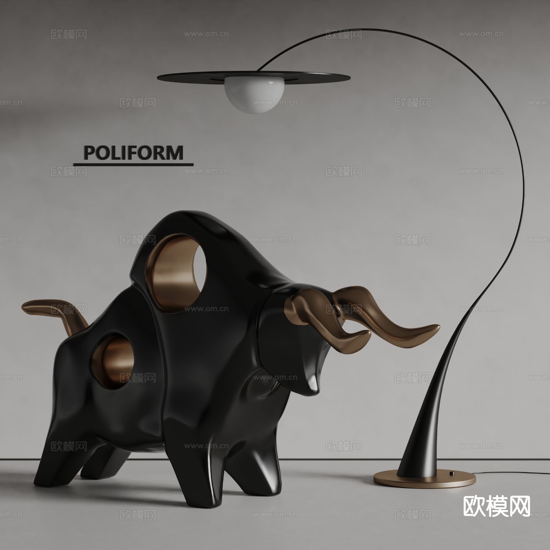 poliform 动物雕塑 艺术摆件3d模型下载