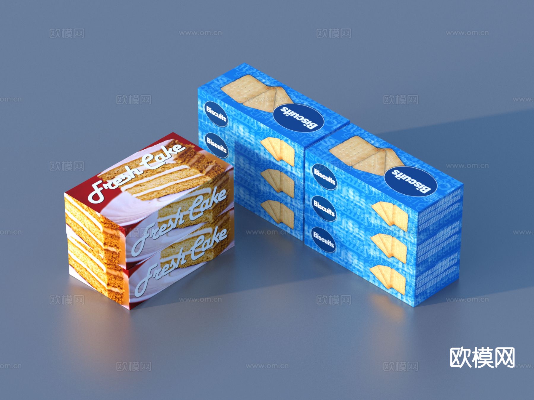 包装盒 零食 食品盒3d模型