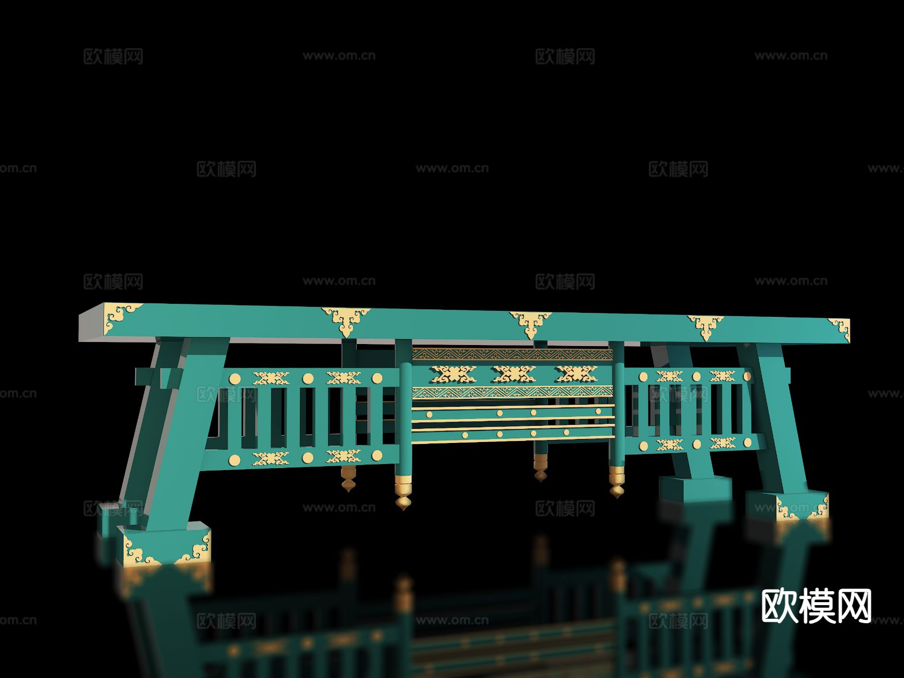 新中式美陈影视道具 古代家具 宫廷家具3d模型