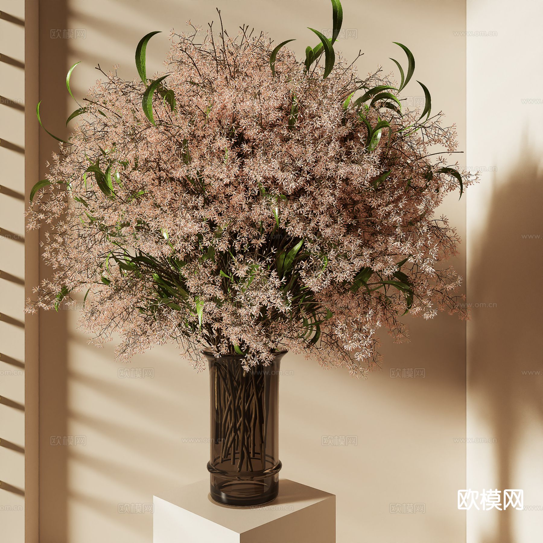 花瓶 花艺 鲜花 插花3d模型