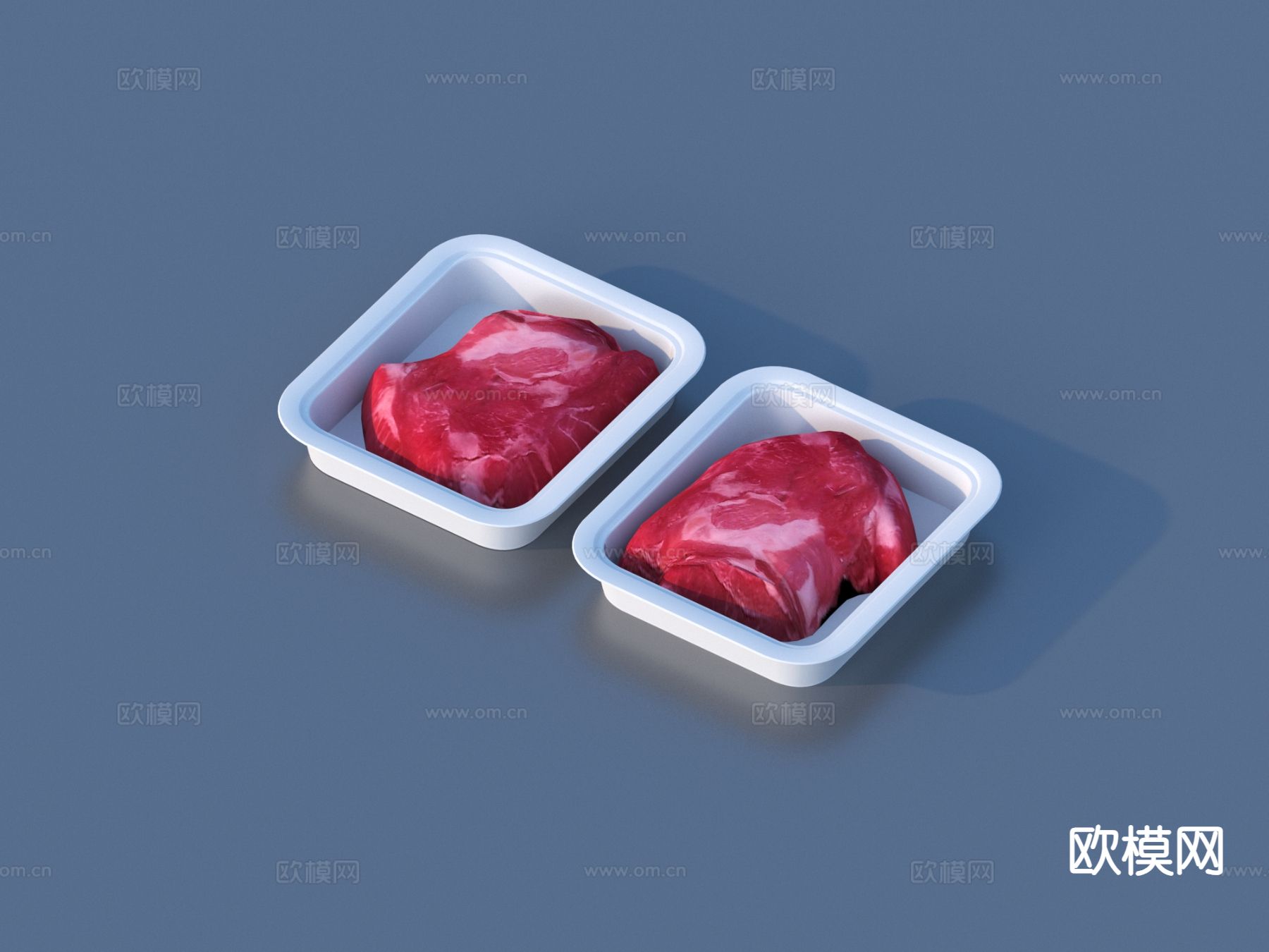 肉类 猪肉 牛肉 羊肉 肉片 食物3d模型