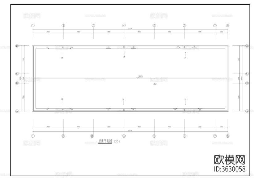 教學(xué)樓建筑圖cad施工圖下載(渲染圖7)