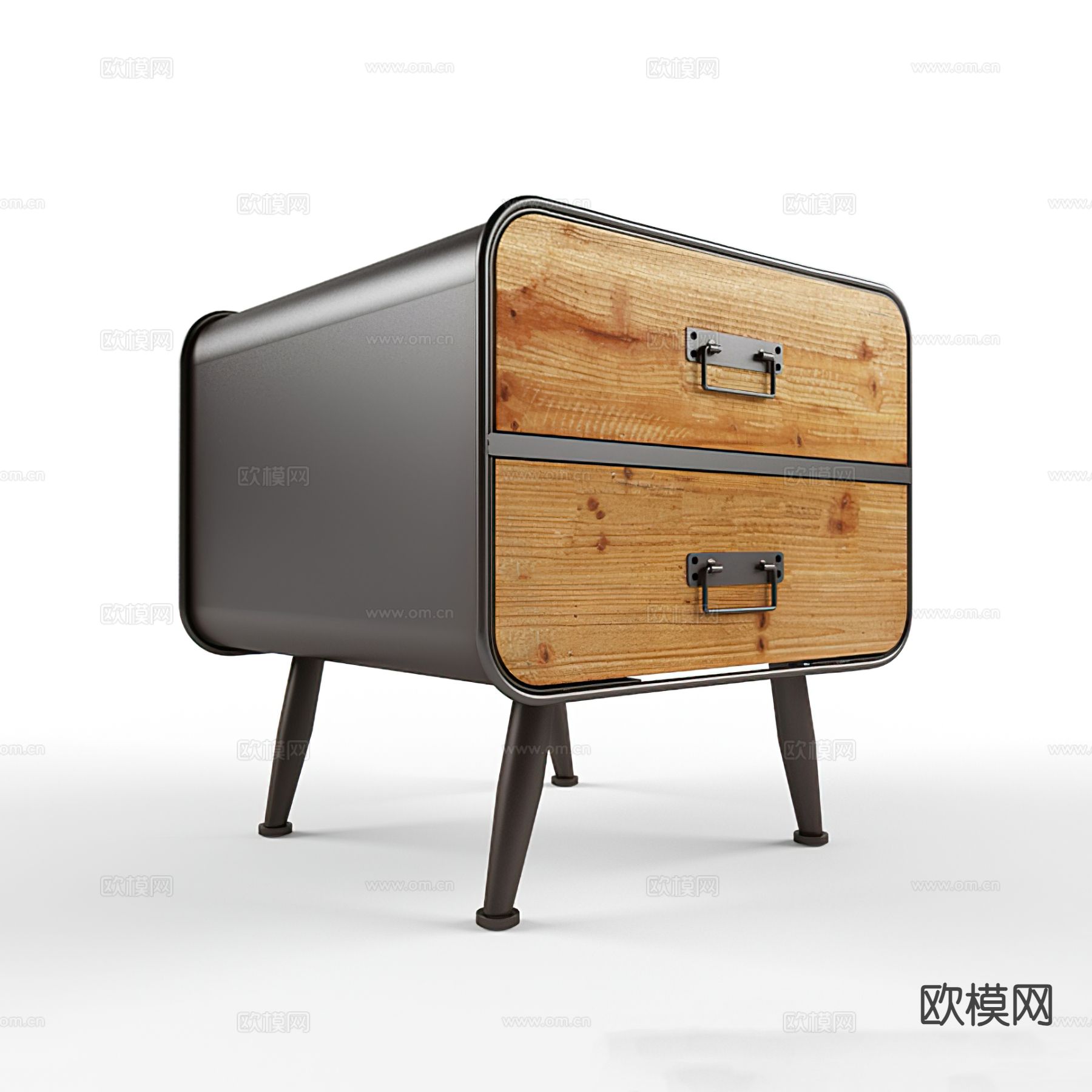 工业风床头柜su模型下载（渲染图2）