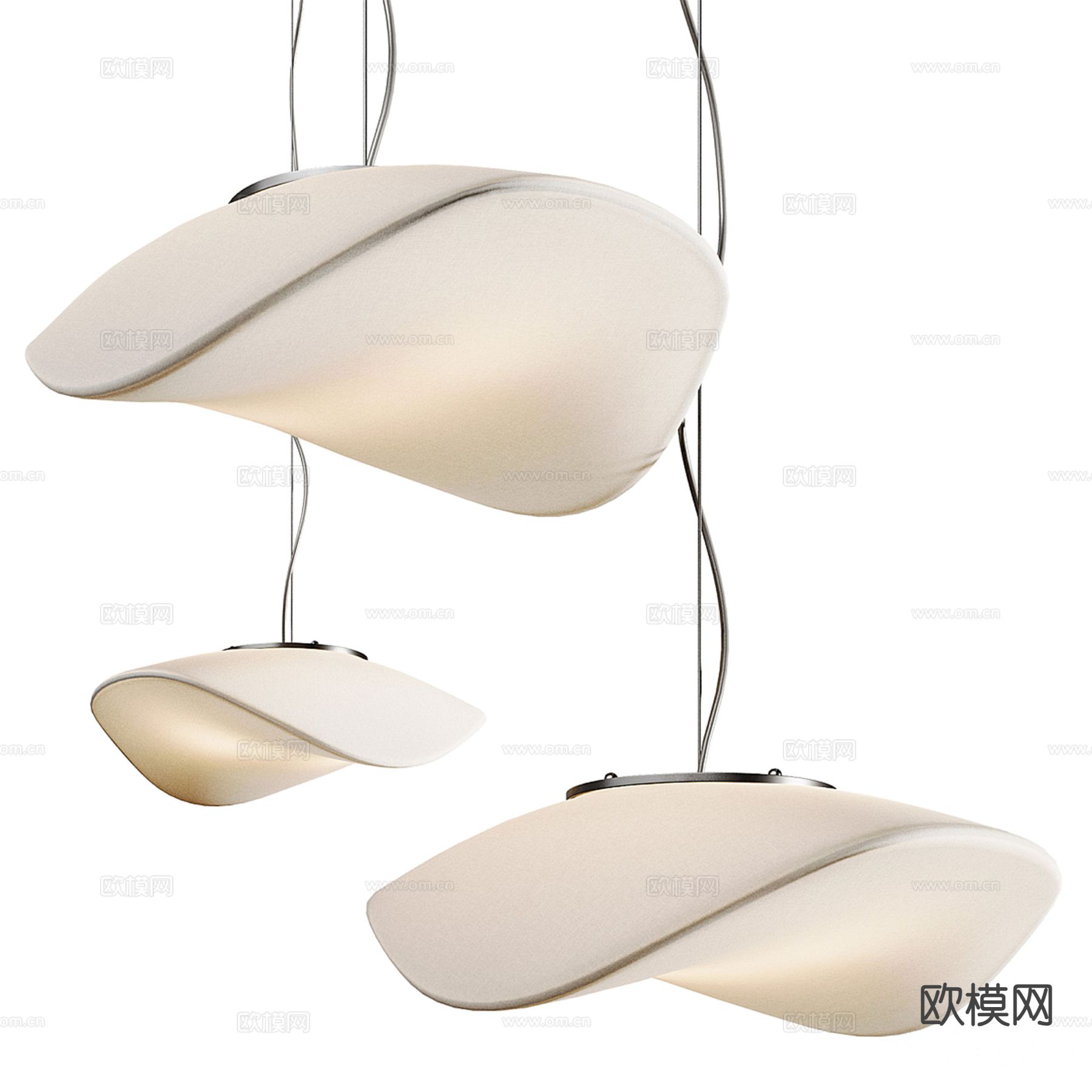 SP BALANCE 侘寂吊灯 极简吊灯3d模型下载（渲染图1）