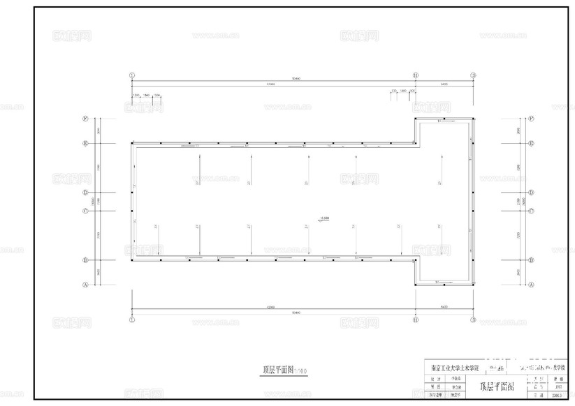 4層職教樓 教學(xué)樓CAD施工圖下載(渲染圖3)