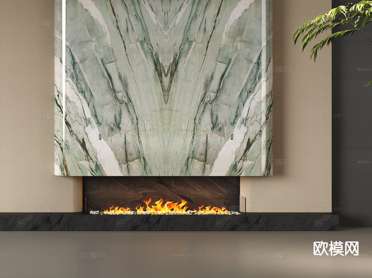 现代壁炉 装饰壁炉su模型下载（渲染图2）