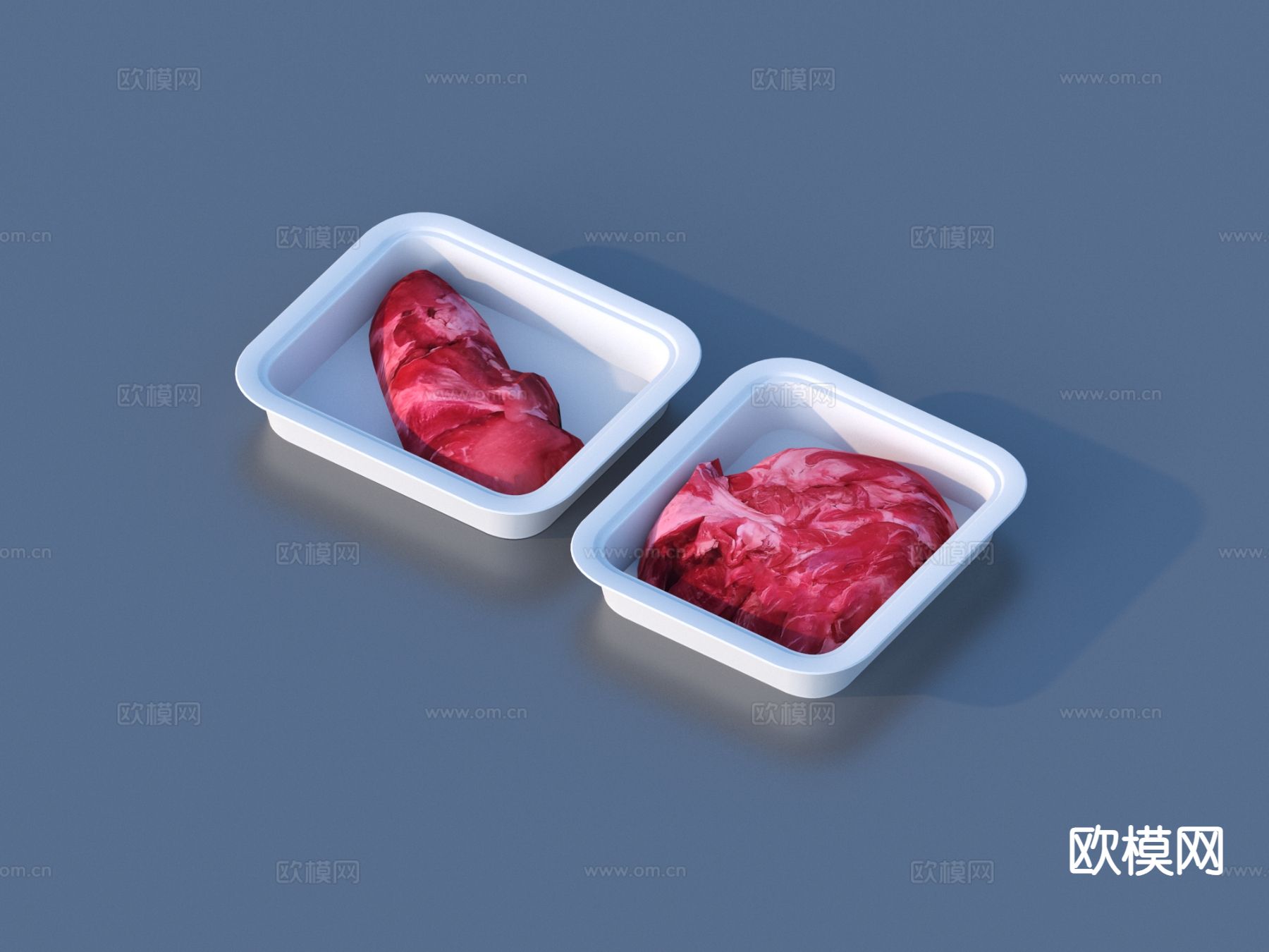 肉类 牛肉 羊肉 肉片 食物3d模型