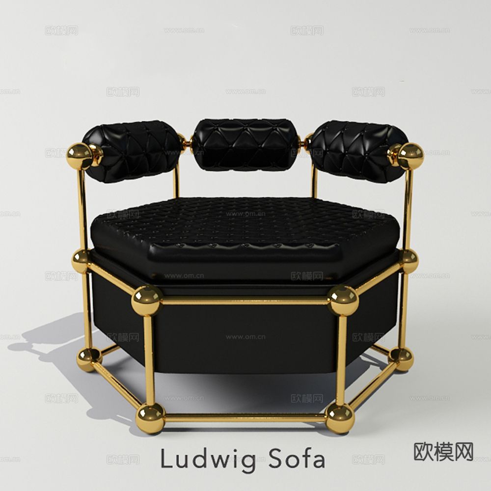 Ludwig 椅子 时尚椅 休闲椅3d模型