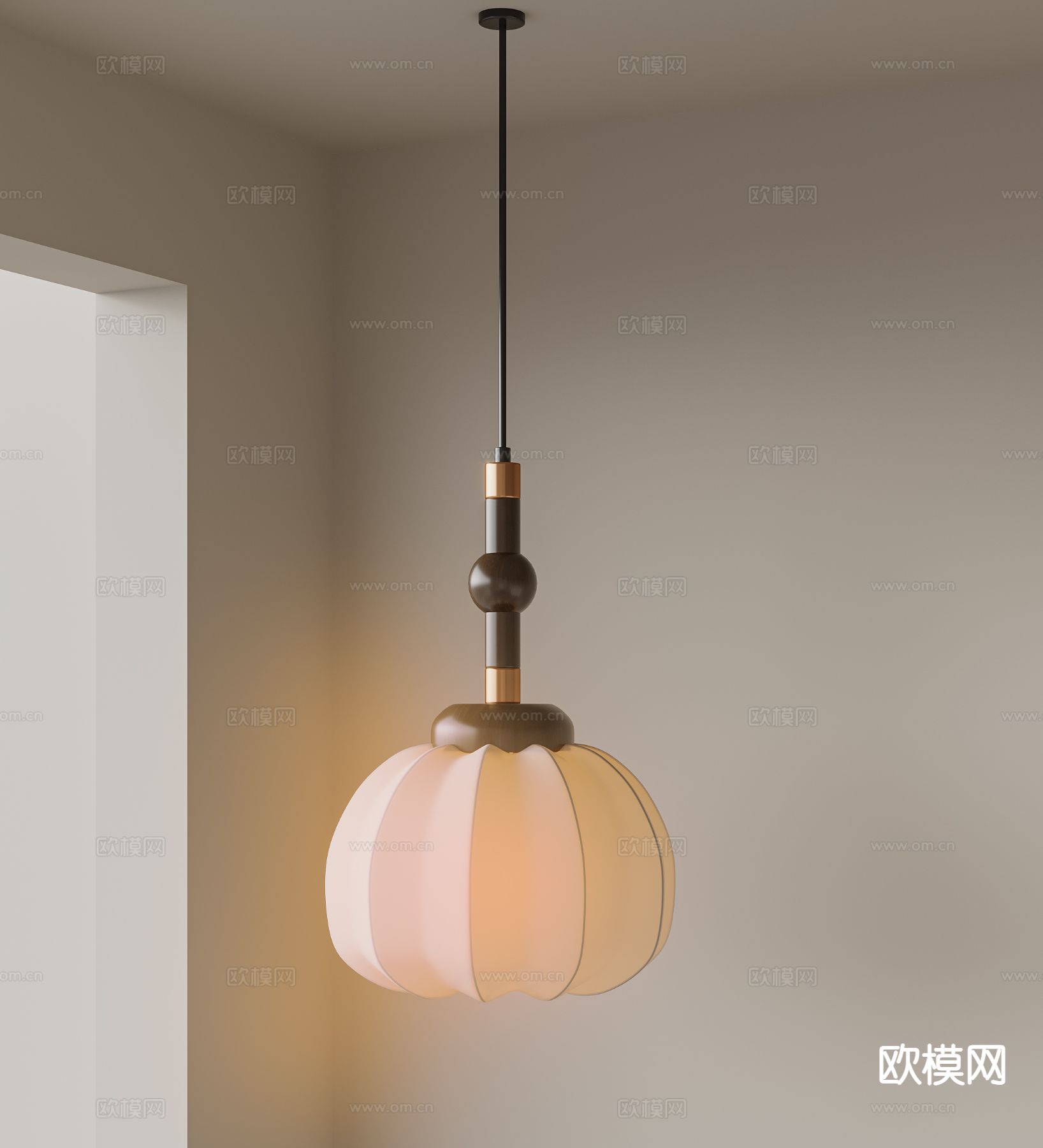 中古风吊灯3d模型下载