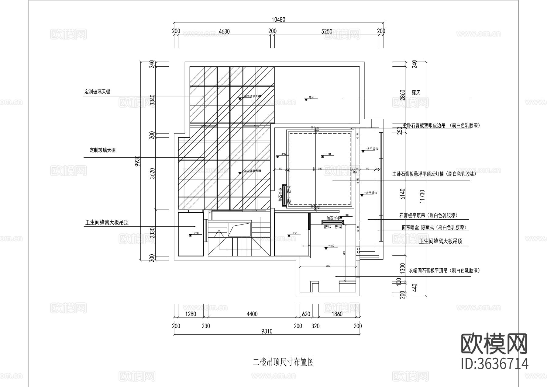 家装两层CAD施工图下载（渲染图7）