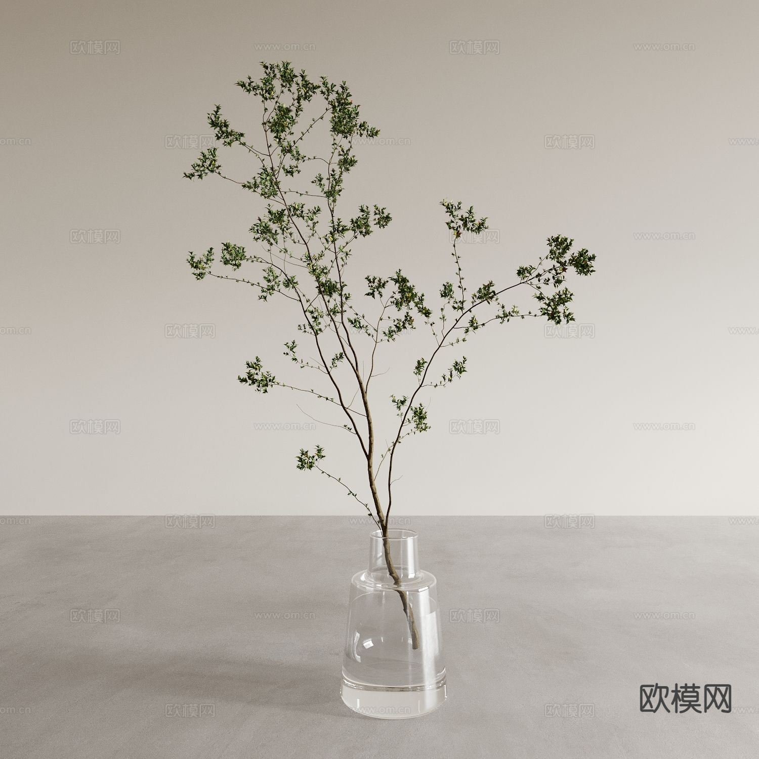 花瓶 花艺 水生植物3d模型