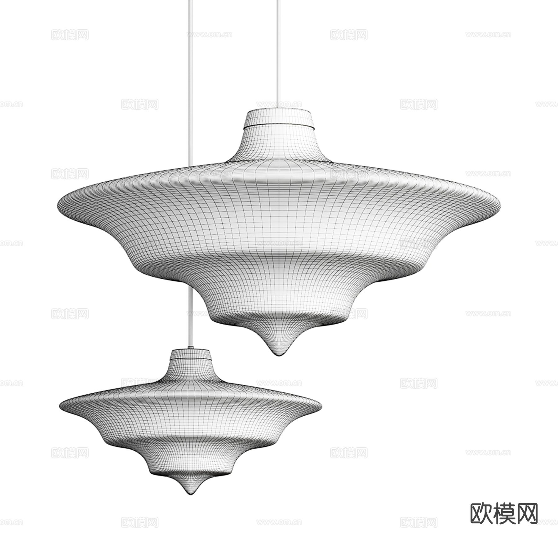 现代玻璃吊灯 飞碟吊灯3d模型