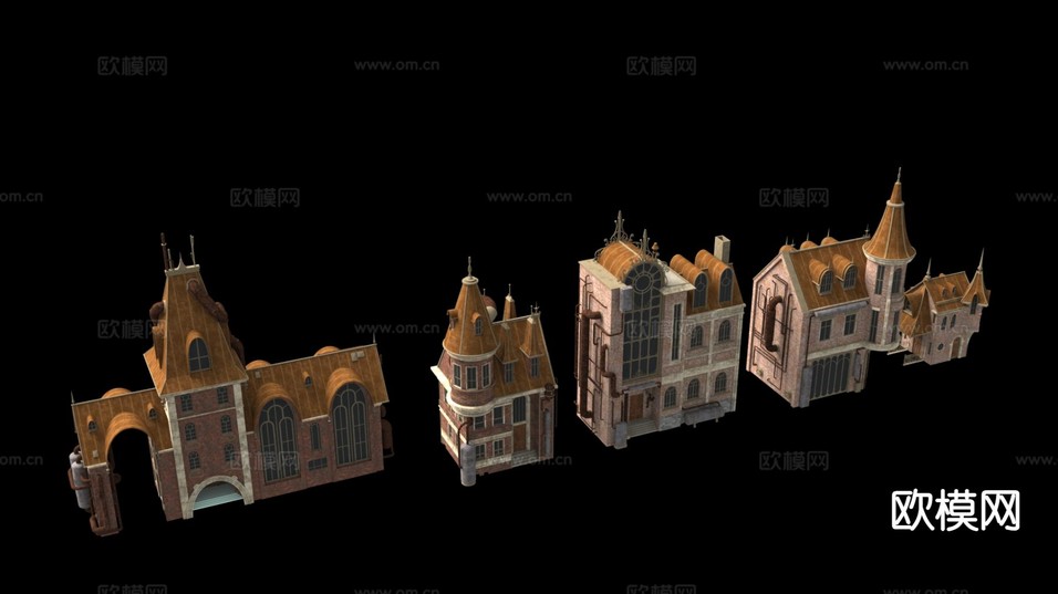 城堡外观3d模型下载