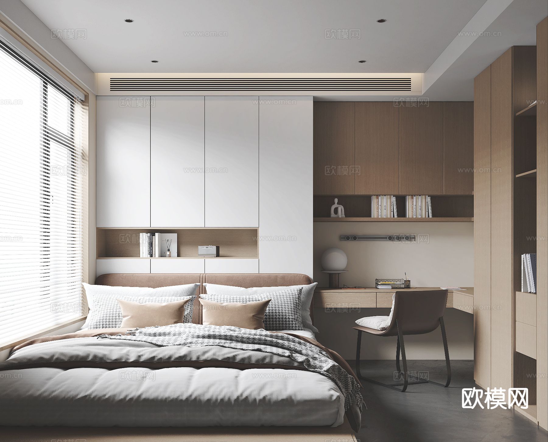 榻榻米卧室 次卧3d模型下载