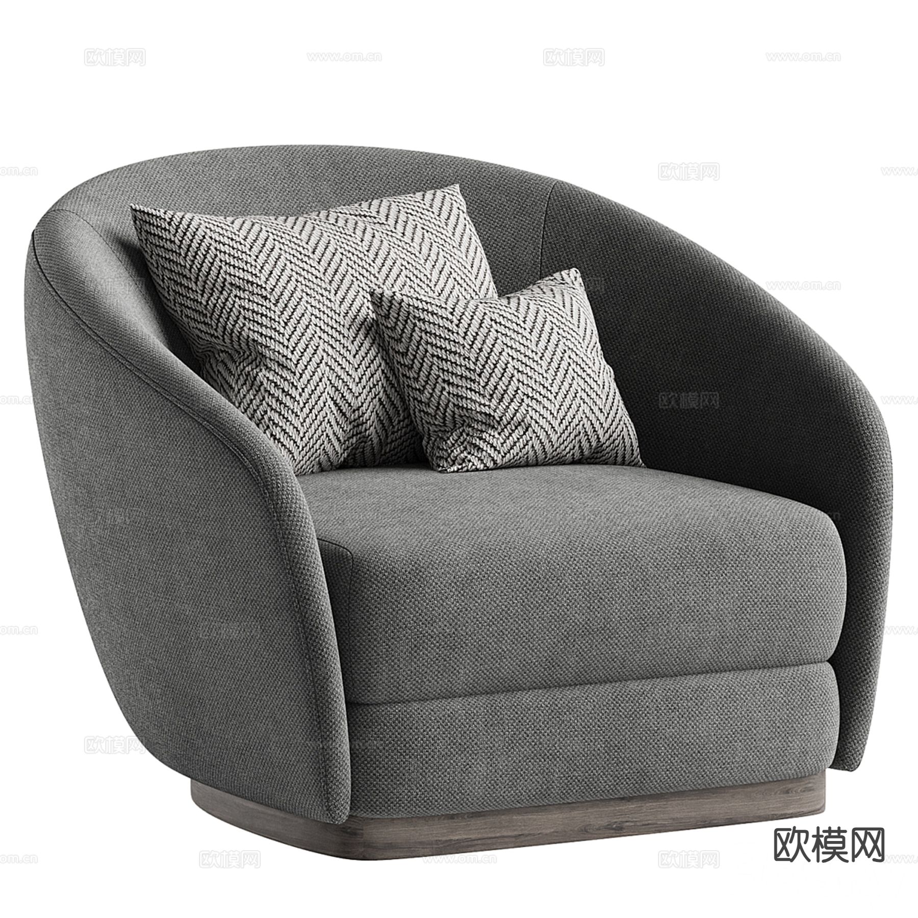 Rumba 单人沙发 休闲沙发3d模型下载（渲染图2）