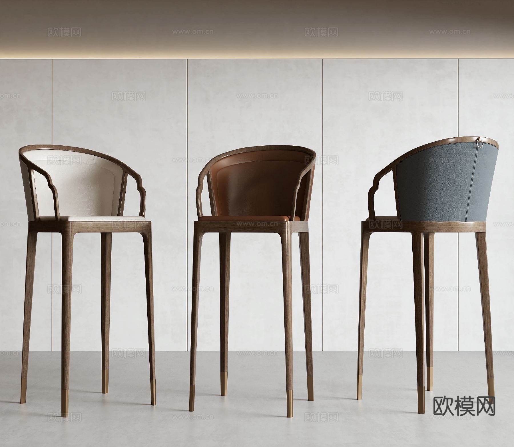 现代吧椅 吧凳 高脚凳3d模型下载