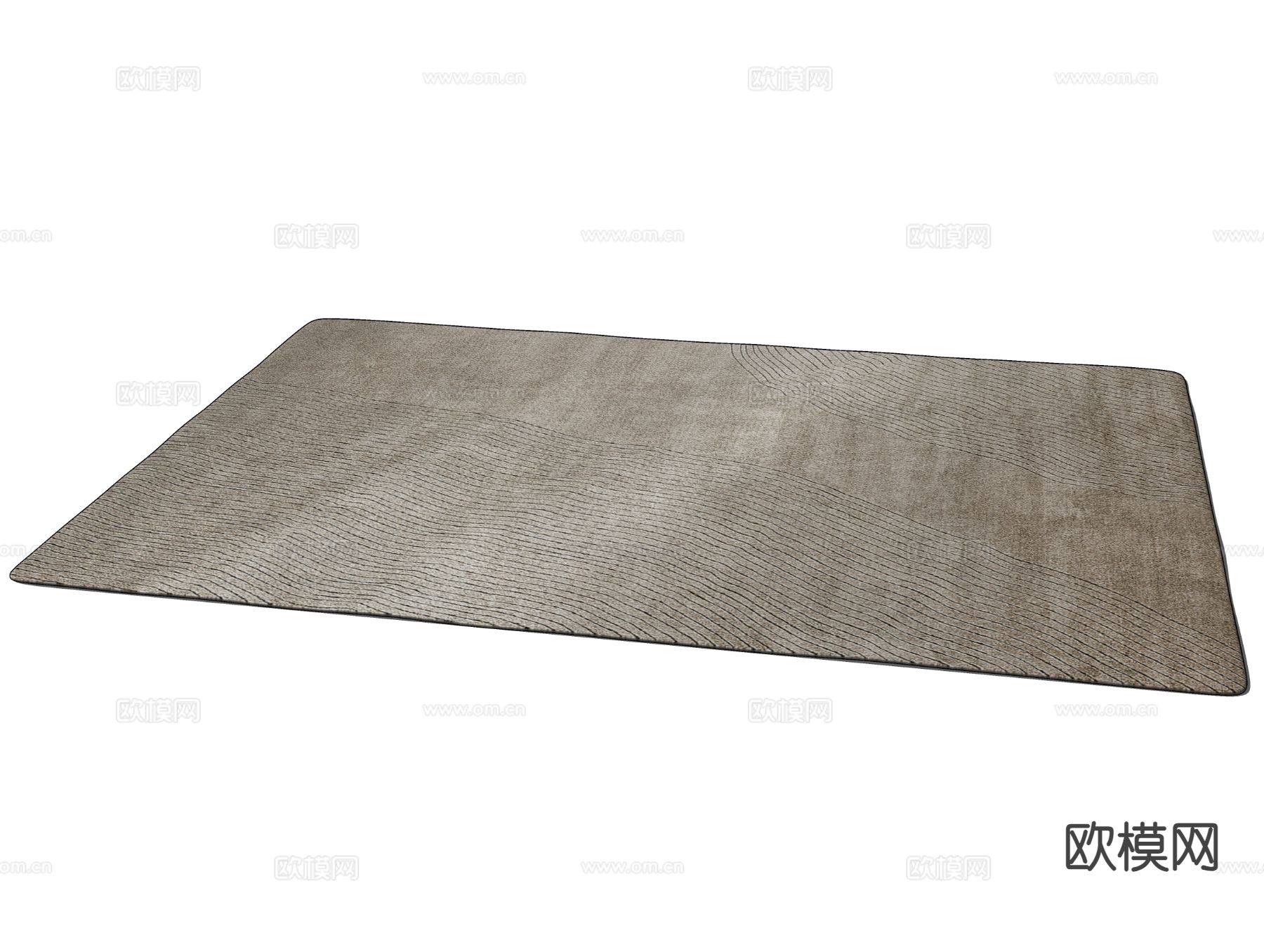 现代长方形地毯su模型下载（渲染图1）