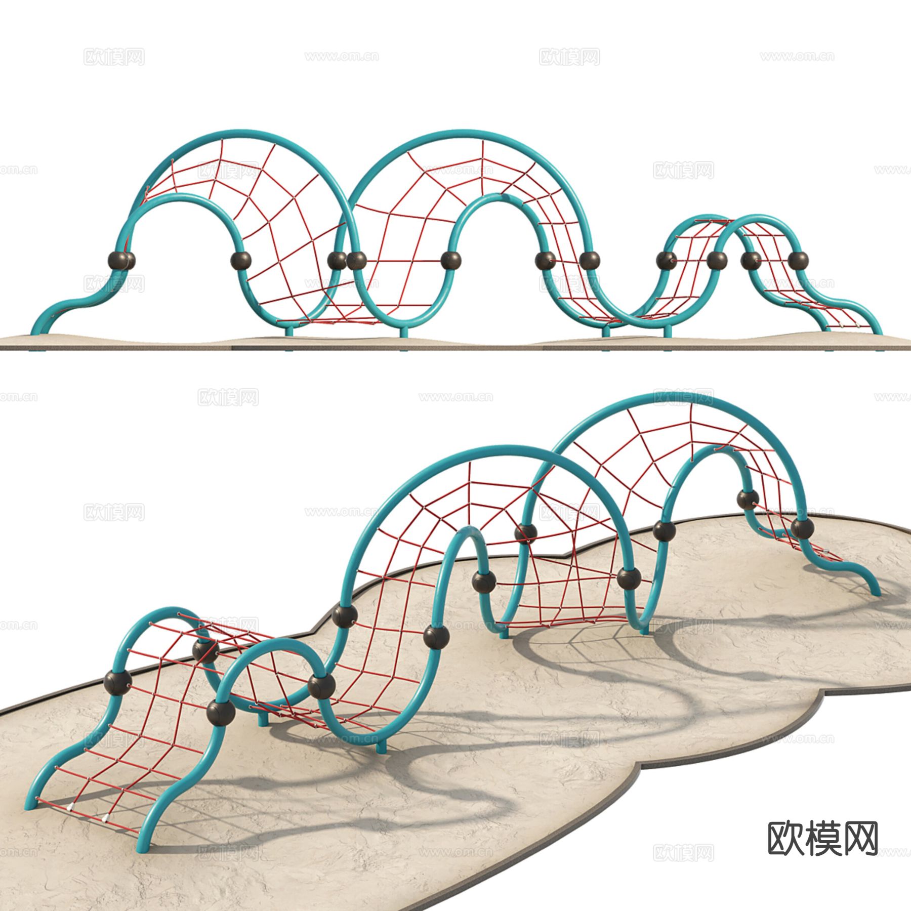 现代户外游乐设备3d模型