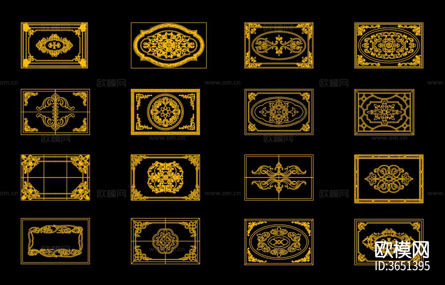 石材水刀拼花cad图库下载（渲染图2）