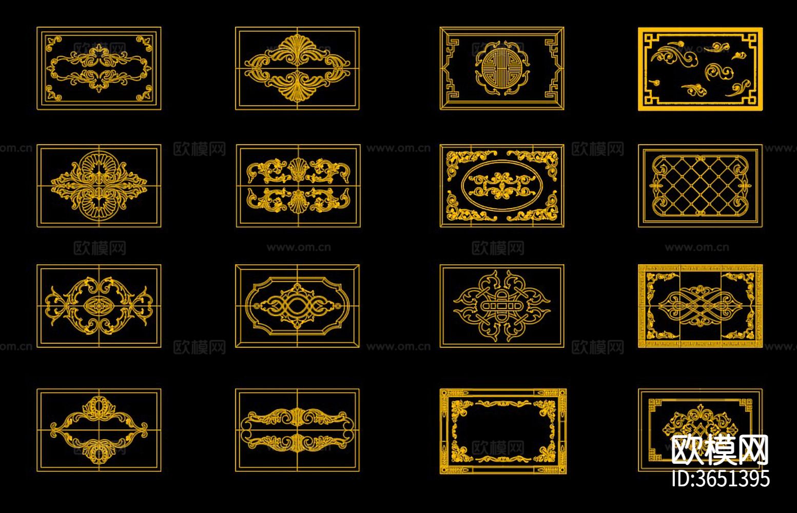 石材水刀拼花cad图库下载（渲染图4）